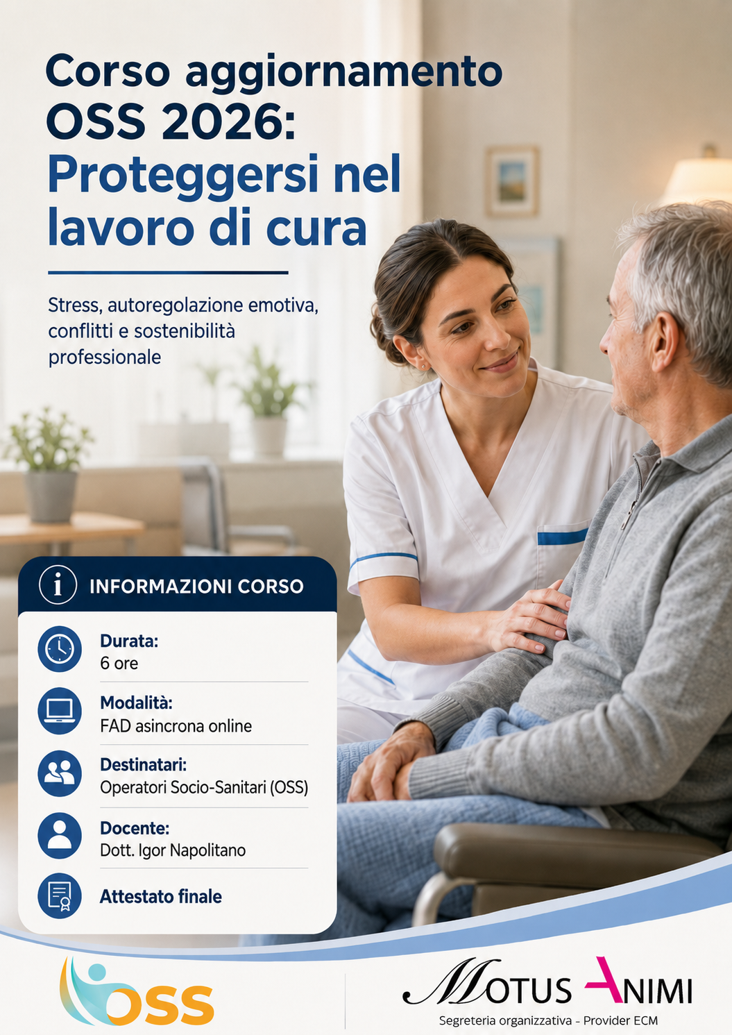 Locandina corso Proteggersi nel lavoro di cura